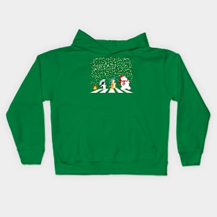 Bear Cat Dog Duck Cross The Road-Cute Xmas Gift Kids Hoodie